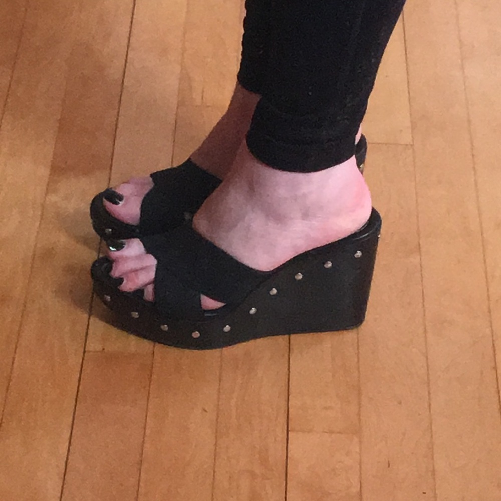 Donald J Pliner Studded Wedges